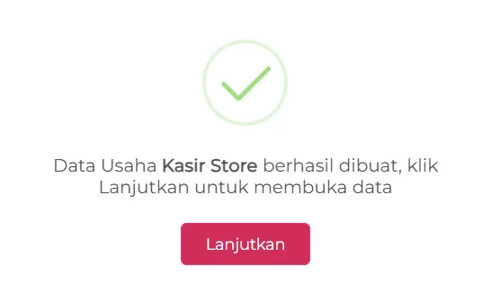 buat datausaha baru accurate pos 